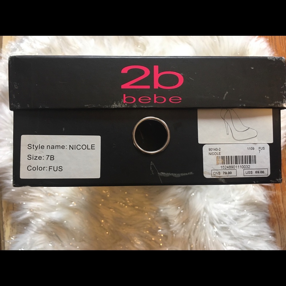 Bebe Nicole Barbie Pink Heels Size 7 - Picture 8 of 8